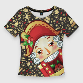 Женская футболка 3D Slim с принтом ЩЕЛКУНЧИК  2022 в Курске,  |  | 2022 | nutcracker | арт | ёлка | креативный | лучшее | мультик | новый год | оригинальный | подарок | праздник | топ | фильм | щелкунчик
