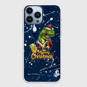 Чехол для iPhone 13 Pro Max с принтом Merry Christmas Пивозавр. в Курске,  |  | 2022 | happy new year | merry christmas | год тигра | дино | динозавр | зима близко | нг | новогодний | новый год | новый год 2022 | рождество | снежинки | тигр