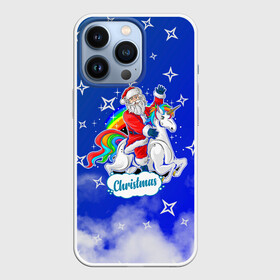 Чехол для iPhone 13 Pro с принтом Новогодний Санта с Единорогом. в Курске,  |  | 2022 | happy new year | merry christmas | santa | год тигра | единорог | зима близко | нг | новогодний | новый год | новый год 2022 | рождество | санта | символ 2022 года | снежинки