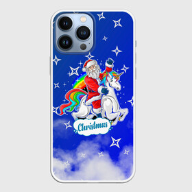 Чехол для iPhone 13 Pro Max с принтом Новогодний Санта с Единорогом. в Курске,  |  | 2022 | happy new year | merry christmas | santa | год тигра | единорог | зима близко | нг | новогодний | новый год | новый год 2022 | рождество | санта | символ 2022 года | снежинки