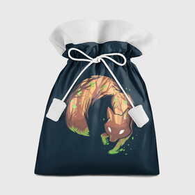 Подарочный 3D мешок с принтом Лисолес в Курске, 100% полиэстер | Размер: 29*39 см | живо | животинка | животинки | животное | животные | звери | зверки | зверята | лес | лесной зверёк | лис | лиса | лисичка | лисички | лисолес | оранжевая лиса | тайга