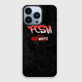 Чехол для iPhone 13 Pro с принтом Born to be red white в Курске,  |  | Тематика изображения на принте: fcsm | для фанатов спартака | кб | красно белые | москва | мясо | оукб | российский футбол | россия | рпл | спартак | спартак москва | спартак чемпион | спартачи | фанаты | футбол