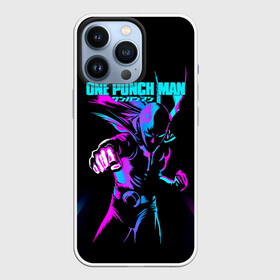Чехол для iPhone 13 Pro с принтом Неоновый Сайтама One Punch Man в Курске,  |  | hagemanto | one punch man | one punchman | onepunchman | saitama | sensei | аниме | ван панч мен | ванпанчмен | лысый плащ | манга | сайтама | сильнейший человек | учитель | человек одинудар | человек одного удара