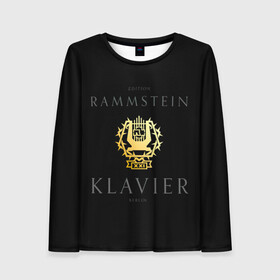 Женский лонгслив 3D с принтом Rammstein XXI - Klavier в Курске, 100% полиэстер | длинные рукава, круглый вырез горловины, полуприлегающий силуэт | lindemann | rammstein | ramstein | till lindemann | альбом | кристоф шнайдер | лоренц | метал | немецкая | оливер ридель | пауль ландерс | раммштайн | рамштайн | рихард круспе | рок группа | тилль линдеманн