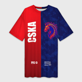 Платье-футболка 3D с принтом FC CSKA since 1911 в Курске,  |  | cska | pfc | pfc cska | армейцы | камуфляж | кони | конь | красно синие | мы армейцы | мы цска | пфк | фк | фк цска | футбол | футбольный клуб | цска | цска москва | цска фк | черный камуфляж