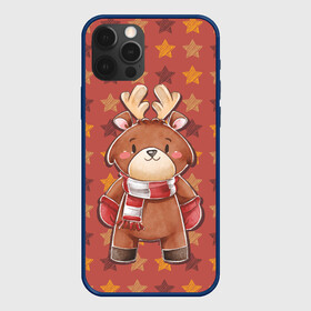 Чехол для iPhone 12 Pro Max с принтом Милый олень в звездах в Курске, Силикон |  | животное | звезды | олень | олень в шарфе | рога