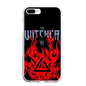 Чехол для iPhone 7Plus/8 Plus матовый с принтом THE WITCHER 3 ВЕДЬМАК 3 FIRE ОГОНЬ в Курске, Силикон | Область печати: задняя сторона чехла, без боковых панелей | geralt | the witcher | the witcher wild hunt | witcher | wolf | аард | аксий | белый волк | ведьмак | ведьмак 3 | волк | геральт | игни | ирден | йенифер | каер морхен | квен | охотник | трисс | цири | школа волка