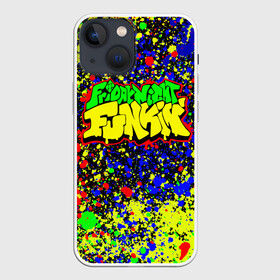 Чехол для iPhone 13 mini с принтом Friday Night Funkin Logo Acid Style в Курске,  |  | friday night funkin | ночь пятницы фанкин | пятничный вечер фанкин | фрайдей найт фанкин | фридей найт фанкин