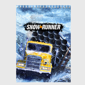 Скетчбук с принтом SNOWRUNNER ART СНОУРАННЕР АРТ в Курске, 100% бумага
 | 48 листов, плотность листов — 100 г/м2, плотность картонной обложки — 250 г/м2. Листы скреплены сверху удобной пружинной спиралью | Тематика изображения на принте: game | snow runner | snowrunner | winter | грузовик | дальнобойщик | зима | игра | лес | симулятор | снег | сноу раннер | сноураннер