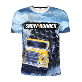 Мужская футболка 3D спортивная с принтом SNOWRUNNER ART СНОУРАННЕР АРТ в Курске, 100% полиэстер с улучшенными характеристиками | приталенный силуэт, круглая горловина, широкие плечи, сужается к линии бедра | Тематика изображения на принте: game | snow runner | snowrunner | winter | грузовик | дальнобойщик | зима | игра | лес | симулятор | снег | сноу раннер | сноураннер