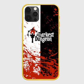 Чехол для iPhone 12 Pro с принтом Darkest Dungeon | DD | Black White Logo в Курске, силикон | область печати: задняя сторона чехла, без боковых панелей | Тематика изображения на принте: colour of madness | crimson court | darkest dungeon | game | logo | roguelike | shieldbreaker | the shieldbreaker | игра | лого | логотип | ролевая игра | темнейшее подземелье