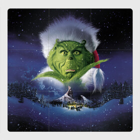 Магнитный плакат 3Х3 с принтом Гринч The Grinch в Курске, Полимерный материал с магнитным слоем | 9 деталей размером 9*9 см | grinch | гринч | дед мороз | джим керри | елка | кино | новый год | рождество | санта | снег | снежинка