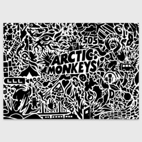 Поздравительная открытка с принтом Arctic monkeys Pattern в Курске, 100% бумага | плотность бумаги 280 г/м2, матовая, на обратной стороне линовка и место для марки
 | alternative | arctic monkeys | metall | music | rock | альтернатива | арктик монкейс | арктические обезьяны | металл | музыка | рок
