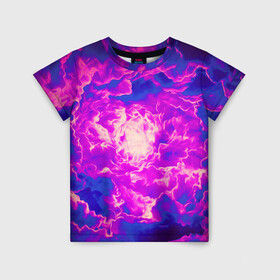 Детская футболка 3D с принтом ВЕЧНЫЙ РАЙ в Курске, 100% гипоаллергенный полиэфир | прямой крой, круглый вырез горловины, длина до линии бедер, чуть спущенное плечо, ткань немного тянется | блаженство | небеса | облака | рай | сияние | спокойствие