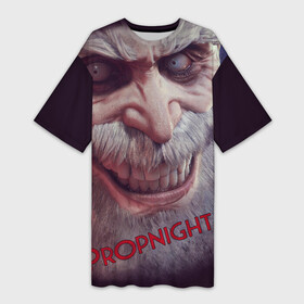Платье-футболка 3D с принтом Propnight  Horror Game в Курске,  |  | dead by daylight | pronight выживание | pronight прятки | prop hunt | propnight game | propnight выживание | игра pronight | классический хоррор | новые прятки | пропнайт кооператив