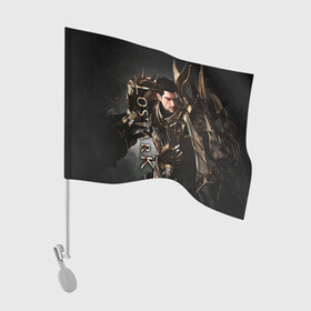 Флаг для автомобиля с принтом LOST ARK Warlord в Курске, 100% полиэстер | Размер: 30*21 см | action rpg | lost ark | warlord | ассасин | воин | герои | игры | лост арк | маг | персонажи | стрелок