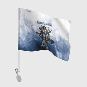 Флаг для автомобиля с принтом Lost Ark Воин Берсерк в Курске, 100% полиэстер | Размер: 30*21 см | Тематика изображения на принте: berserk | lost ark | warrior | берсерк | воин | воин берсерк | лост арк