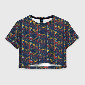 Женская футболка Crop-top 3D с принтом HIPSTER (модник) в Курске, 100% полиэстер | круглая горловина, длина футболки до линии талии, рукава с отворотами | fashion | hippie | hipster | jazz | nippster | pacific | pacifist | postmodernism | subculture | swag | urba | vintage | битник | винтаж | джаз | клетчатая рубашка | мода | нипстер | пацифик | пацифист | постмодернизм | растаман | стиляга | субку