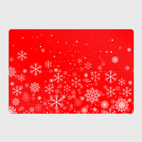 Магнитный плакат 3Х2 с принтом Летящие снежинки в Курске, Полимерный материал с магнитным слоем | 6 деталей размером 9*9 см | 2022 | happy new year | merry christmas | год тигра | зима близко | нг | новогодний | новогодний тигр | новый год | новый год 2022 | рождество | символ 2022 года | снежинки