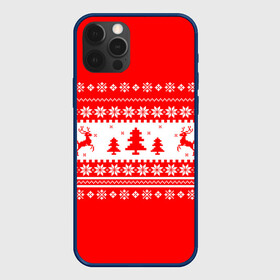 Чехол для iPhone 12 Pro Max с принтом КРАСНО-БЕЛЫЙ СВИТЕР С ОЛЕНЯМИ в Курске, Силикон |  | 2020 | 2021 | 2022 | christmas | merry | белый | красный | леденец | нг | новогодний | новый год | олени | рождество | свитер | узоры