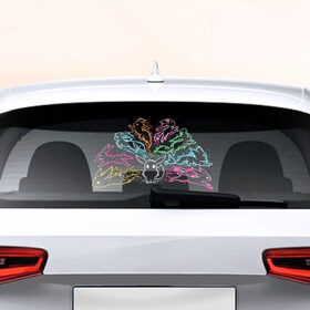 Наклейка на авто - для заднего стекла с принтом Вся эволюция Иви в Курске, ПВХ | Точные размеры наклейки зависят от выбранного изображения (ширина не больше 75 мм, высота не больше 45 мм) | аниме | животные | иви | монстры | мультфильмы | покемоны