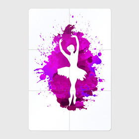 Магнитный плакат 2Х3 с принтом Балерина силуэт в красках в Курске, Полимерный материал с магнитным слоем | 6 деталей размером 9*9 см | ballerina | ballet | dance | girl | артист балета | балерина | балет | брызги краски | девушка | девушка танцует | искусство | краска | пуанты | силуэт | танец | танцовщица | танцующая девушка | танцы | хареография