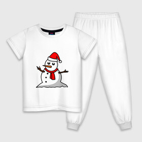 Детская пижама хлопок с принтом Двухсторонний снеговик в Курске, 100% хлопок |  брюки и футболка прямого кроя, без карманов, на брюках мягкая резинка на поясе и по низу штанин
 | snowman | большой снеговик | снеговик новогодний | снеговик с морковкой | снеговик с руками палками | снеговик с угольками глазками | снеговик спиной | снежная баба | снежный человек