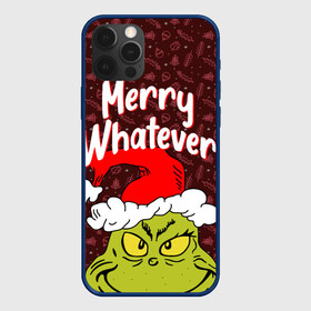 Чехол для iPhone 12 Pro Max с принтом ГРИНЧ | GRINCH | WHATEVER в Курске, Силикон |  | Тематика изображения на принте: 2020 | 2021 | 2022 | christmas | grinch | merry | santa | whatever | гринч | дед мороз | леденец | нг | новогодний | новый год | олени | рождество | санта клаус | свитер | узоры