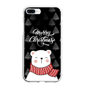 Чехол для iPhone 7Plus/8 Plus матовый с принтом MERRY CHRISTMAS BEARS в Курске, Силикон | Область печати: задняя сторона чехла, без боковых панелей | Тематика изображения на принте: 2021 | 2022 | new year | деда мороза | зима | к нам приходит | как у всех | костюм | медвежонок | мишка | новогодний | новый год | праздник | рекомендации | рождество | снег | снежинки | снежок | узор | хочу