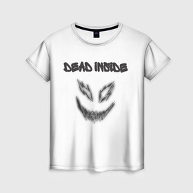 Женская футболка 3D с принтом Zxc Smile в Курске, 100% полиэфир ( синтетическое хлопкоподобное полотно) | прямой крой, круглый вырез горловины, длина до линии бедер | dead inside | demon | depression | dota 2 | drain | phonk | smile | tilted | zxc | zxcursed