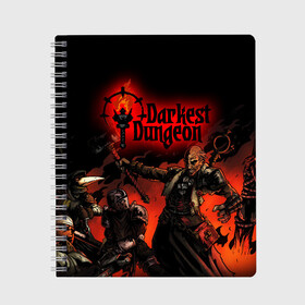 Тетрадь с принтом DARKEST DUNGEON   ТЕМНЕЙШЕЕ ПОДЗЕМЕЛЬЕ   ART   АРТ в Курске, 100% бумага | 48 листов, плотность листов — 60 г/м2, плотность картонной обложки — 250 г/м2. Листы скреплены сбоку удобной пружинной спиралью. Уголки страниц и обложки скругленные. Цвет линий — светло-серый
 | Тематика изображения на принте: darkest dungeon | darkest dungeon 2 | ад | готика | игра | огонь | пламя | темнейшее подземелье | ужасы