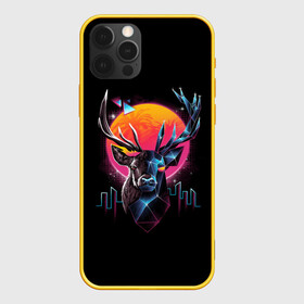 Чехол для iPhone 12 Pro Max с принтом ПОЛИГОНАЛЬНЫЙ ОЛЕНЬ в Курске, Силикон |  | abstraction | deer | neon | polygon | polygon deer | абстракция | неон | олень | полигон | полигональная сетка