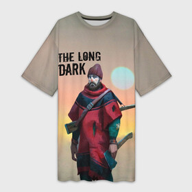 Платье-футболка 3D с принтом The Long Dark Уилл Маккензи в Курске,  |  | long dark | the long dark | will mackenzie | длинная тьма | долгая тьма | игра long dark | уилл маккензи