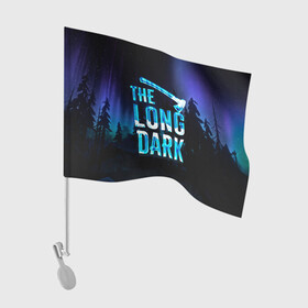 Флаг для автомобиля с принтом The Long Dark Logo в Курске, 100% полиэстер | Размер: 30*21 см | alaska | long dark | the long dark | аляска | выживание | длинная тьма | долгая тьма | игра long dark