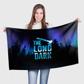 Флаг 3D с принтом The Long Dark Logo в Курске, 100% полиэстер | плотность ткани — 95 г/м2, размер — 67 х 109 см. Принт наносится с одной стороны | alaska | long dark | the long dark | аляска | выживание | длинная тьма | долгая тьма | игра long dark