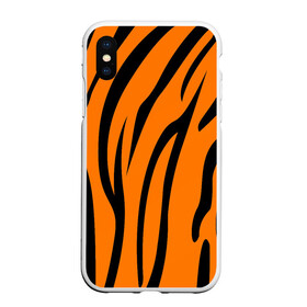 Чехол для iPhone XS Max матовый с принтом Текстура тигра/tiger в Курске, Силикон | Область печати: задняя сторона чехла, без боковых панелей | tiger | кошка | оранжевый черный | символ 22 года | текстура | тигр