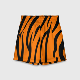 Детские спортивные шорты 3D с принтом Текстура тигра/tiger в Курске,  100% полиэстер
 | пояс оформлен широкой мягкой резинкой, ткань тянется
 | tiger | кошка | оранжевый черный | символ 22 года | текстура | тигр