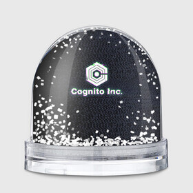 Игрушка Снежный шар с принтом Экран Cognito Inc в Курске, Пластик | Изображение внутри шара печатается на глянцевой фотобумаге с двух сторон | знак | лого | надпись | помехи | экран