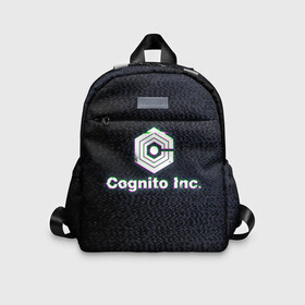 Детский рюкзак 3D с принтом Экран Cognito Inc в Курске, 100% полиэстер | лямки с регулируемой длиной, сверху петелька, чтобы рюкзак можно было повесить на вешалку. Основное отделение закрывается на молнию, как и внешний карман. Внутри дополнительный карман. По бокам два дополнительных кармашка | знак | лого | надпись | помехи | экран