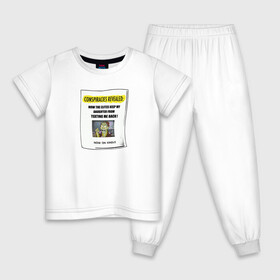 Детская пижама хлопок с принтом Рэнд Ридли в Курске, 100% хлопок |  брюки и футболка прямого кроя, без карманов, на брюках мягкая резинка на поясе и по низу штанин
 | листовка | отех | президент | псих