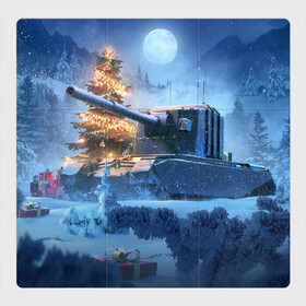 Магнитный плакат 3Х3 с принтом World of Tanks Christmas в Курске, Полимерный материал с магнитным слоем | 9 деталей размером 9*9 см | Тематика изображения на принте: art | christmas | gifts | moon | new year | night | snow | tank | tree | winter | world of tanks | арт | елка | зима | луна | новый год | ночь | подарки | рождество | снег | танк