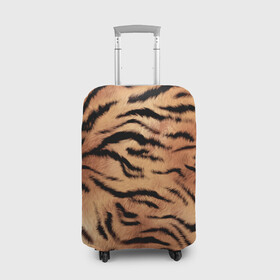Чехол для чемодана 3D с принтом Шкура тигра текстура в Курске, 86% полиэфир, 14% спандекс | двустороннее нанесение принта, прорези для ручек и колес | 2022 | год тигра | новый год | новый год 2022 | символ года | тигр | тигренок | тигрица | тигры