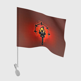Флаг для автомобиля с принтом Darkest Dungeon Факел в Курске, 100% полиэстер | Размер: 30*21 см | darkest dungeon | fire | flame | torch | огонь | пламя | темнейшее подземелье | темное подземелье