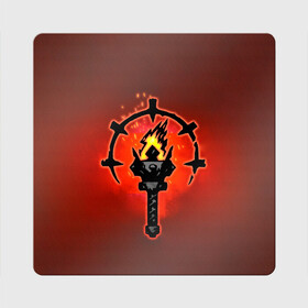 Магнит виниловый Квадрат с принтом Darkest Dungeon Факел в Курске, полимерный материал с магнитным слоем | размер 9*9 см, закругленные углы | darkest dungeon | fire | flame | torch | огонь | пламя | темнейшее подземелье | темное подземелье