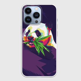 Чехол для iPhone 13 Pro с принтом Панда  с бамбуком в Курске,  |  | живопись | животное | медведь | панда | японский мишка