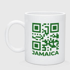 Кружка керамическая с принтом QR Jamaica в Курске, керамика | объем — 330 мл, диаметр — 80 мм. Принт наносится на бока кружки, можно сделать два разных изображения | Тематика изображения на принте: coronavirus | covid | covid19 | qr code | qr код | sputnik | вакцина | вакцинация | вирус | здоровье | изоляция | иммунитет | карантин | ковид | код | корона | коронавирус | маркировка | маска | матрица | п | пандемия