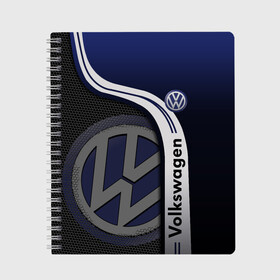 Тетрадь с принтом Volkswagen. | Фольксваген. в Курске, 100% бумага | 48 листов, плотность листов — 60 г/м2, плотность картонной обложки — 250 г/м2. Листы скреплены сбоку удобной пружинной спиралью. Уголки страниц и обложки скругленные. Цвет линий — светло-серый
 | Тематика изображения на принте: auto | car | germany | vag | volkswagen | авто | автолюбитель | автомобиль | логотип | машины | народный | немец | тачки | техника | фольксваген | фольц