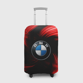 Чехол для чемодана 3D с принтом BMW RED BEAST в Курске, 86% полиэфир, 14% спандекс | двустороннее нанесение принта, прорези для ручек и колес | autosport | bmw | motorsport | авто | автоспорт | бмв | в тренде | красный | машина | подарок | популярое | рекомендации | спорт