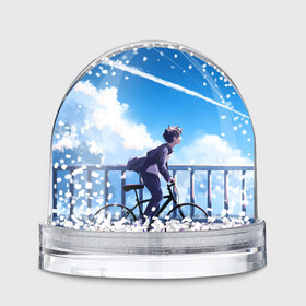Игрушка Снежный шар с принтом ПАРЕНЬ НА ВЕЛОСИПЕДЕ в Курске, Пластик | Изображение внутри шара печатается на глянцевой фотобумаге с двух сторон | sport | аниме | в топе | велопрогулка | велосипед | вперед | для друга | к мечте | как у всех | парень | подарок | прокатиться | рекомендации | светлое будущее | спорт