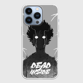 Чехол для iPhone 13 Pro с принтом DEAD INSIDE (Mob psycho) в Курске,  |  | dead inside | mob psycho | аниме | ветки | персонаж | рисунок